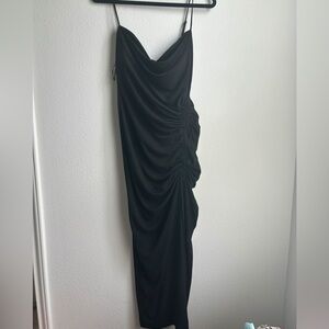 ZARA Gathered Midi Dress